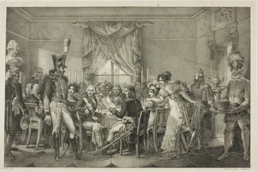 Napoleon in het Paleis van de Groothertog in Florence, plaat dertien uit Het Politieke en Militaire Leven van Napoleon