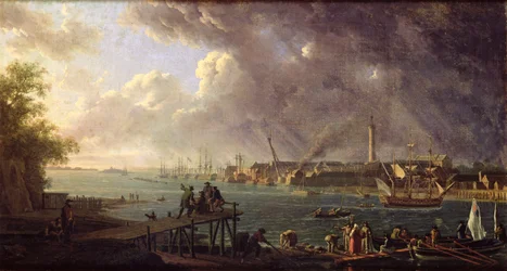 Gezicht op de haven van Lorient
