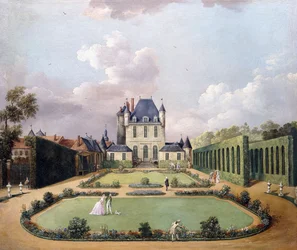 Gezichten op het Château de Mousseaux en zijn tuinen