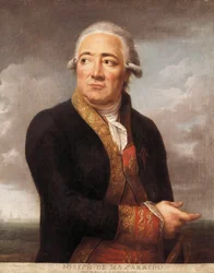 Portret van de Spaanse admiraal Jose de Mazarredo Salazar (1745-1812), Schilderij door Jean Francois Marie Bellier (1745-1836) 1783 Madrid. Maritiem Museum