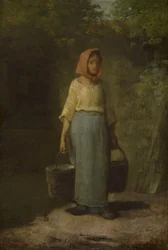 Boerenmeisje Terugkerend van de Bron, ca.1860