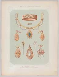 Sieradenontwerpen in Goud en Roze Goud, 1879