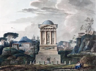 Ontwerp van de fontein in Poltava, 1807