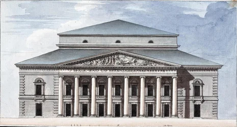 Gevel van het Sint-Petersburgse Keizerlijke Bolshoi Kamenny Theater