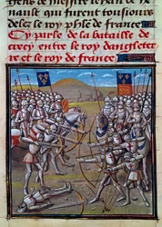 Slag bij Crecy, miniatuur uit Froissart