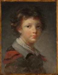 Een jongen in een rood gevoerde mantel, 1780s