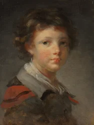 Een jongen in een met rood gevoerde mantel, 1780s