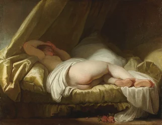 Slapend meisje, tussen 1758 en 1761