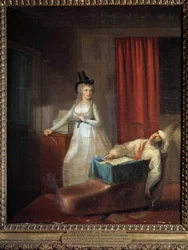 Charlotte Corday vermoordt Jean-Paul Marat (1743-1793), 13 juli