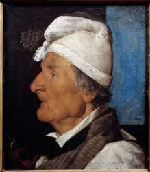 Portret van Jean Hermann, de oude timmerman Schilderij door Jean Jacques Henner (1829-1905) 1845 Parijs, Musée du Petit Palais