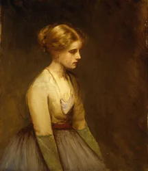 Studie van een blondine schoonheid