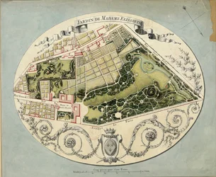 Plan van het landgoed Montreuil van Madame Elisabeth, 1788