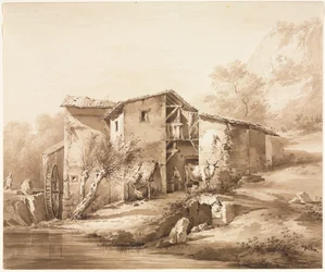 Landschap met watermolen, ca. 1790