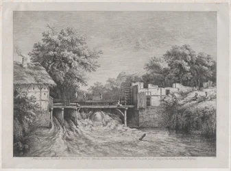 De watermolen, naar een schilderij van Ruisdaël, 1782