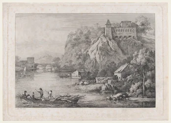 Uitzicht op het klooster van de blootsvoetse karmelieten in Lyon, 1807