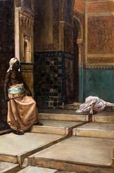 De executietrap in het Alhambra in Granada (detail)