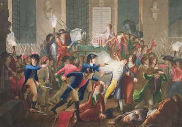De arrestatie van Robespierre op 27 juli 1794 na Fulchran-Jean Harriet, ca. 1796
