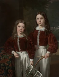 Portret van twee kinderen, waarschijnlijk de zonen van M. Almeric Berthier, Comte de LaSalle