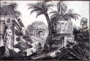 Een architectonische fantasie, ca. 1760