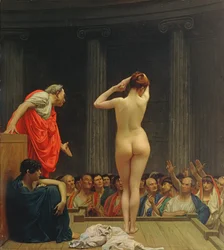 Een Romeinse slavenmarkt