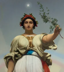De Republiek door Gerome Jean Leon (1824 - 1904) (allegorie - 1848); Mairie des Lilas
