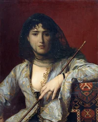 Gesluierde Circassische dame