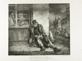 Heb medelijden met de zorgen van een arme oude man!... plaat 2 uit verschillende onderwerpen, getekend uit het leven en op steen (De Engelse suite)