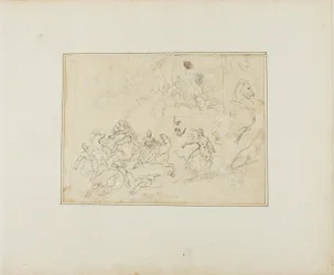 Schetsen van een cavalerieslag