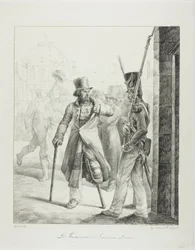 Zwitserse wacht in het Louvre