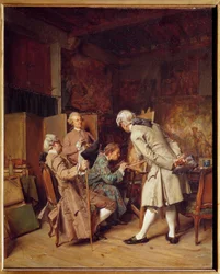 Schilderij liefhebbers (in de smaak van de 18e eeuw), ook bekend als Un peintre