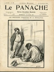 Illustratie door Jean-Louis Forain (1852-1931) voor de omslag van Le Panache, royalistisch geïllustreerd tijdschrift