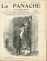 Illustratie door Jean-Louis Forain voor de omslag van Le Panache, royalistisch geïllustreerd tijdschrift