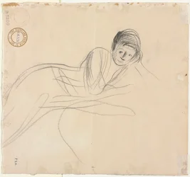 Liggende vrouw verso, 1915