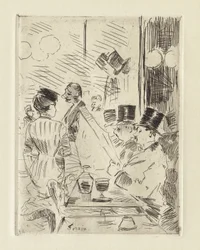 Het Café van het Nieuwe Athene, ca. 1876