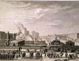 Proclamatie van het Gevaar voor het Vaderland, 22 juli 1792, gegraveerd door Pierre Gabriel Berthault (1737-1831)