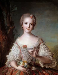Portret van Madame Louise van Frankrijk (1737-1787), dochter van koning Lodewijk XV, schilderij van Jean-Marc Nattier (1685-1766), 1748, Sun 0,98 x 0,85 m