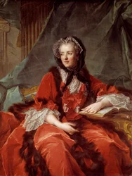 Portret van Marie Lesczinska (Lesczynska) (1703-1768) koningin van Frankrijk