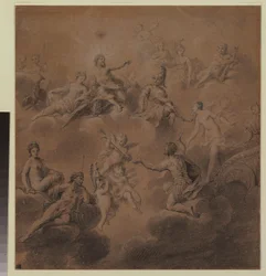 Venus presenteert Aeneas aan de goden