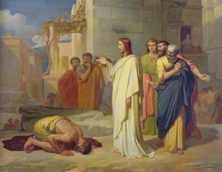 Jezus geneest de Melaatse, 1864
