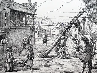 Het planten van de meiboom