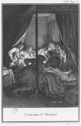 Castratie van Abélard, illustratie uit «Lettres d