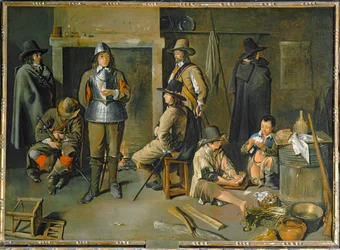 Soldaten in rust in een herberg - Soldats au repos dans une auberge ...