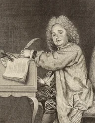 Portret van de Componist Jean-Féry Rebel
