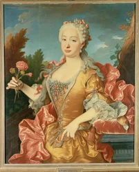 Dona Barbara de Braganza, vrouw van koning Ferdinand VI van Spanje (schilderij op doek)