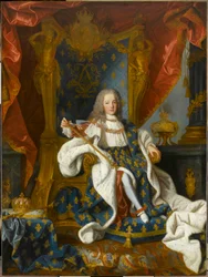 Portret van Lodewijk XV, 1710-1774, koning van Frankrijk, op 9-jarige leeftijd, 1719
