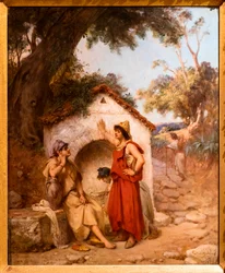 Algerijnse vrouwen rond de fontein
