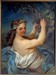 Bacchante. Schilderij door Jean Simon Berthelemy (1743-1811) 19e eeuw Laon, Musee des Beaux Arts