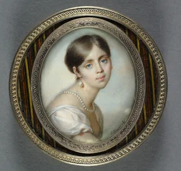 Portret van een jonge vrouw in het wit, 1805
