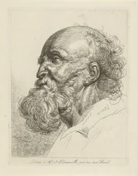 Portret van een oude man met baard