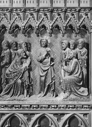 Kathedraal, interieur, koorscherm, Jezus Christus verschijnt aan de apostelen en discipelen in Galilea, ca. 1340-51